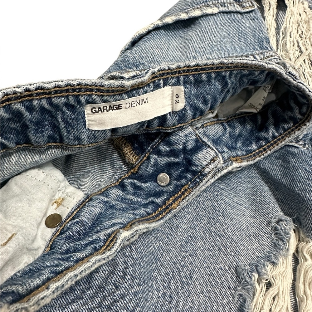 Garage High-Waisted Distressed Button Fly Jeans | Size 0 - Picture 6 of 10